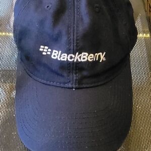 Vintage BlackBerry dad hat navy OSFA Velcro strap back
